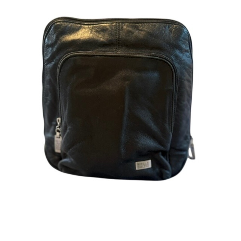 Wilsons Leather Pelle Studio Backpack Womens Small Black Excellent Mini Bag